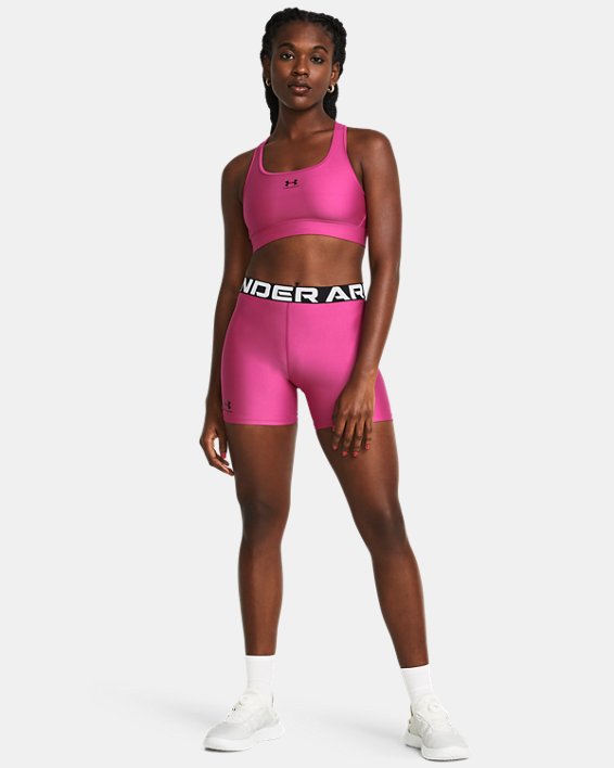 Shorts HeatGear® Middy para mujer, Pink, pdpMainDesktop image number 2